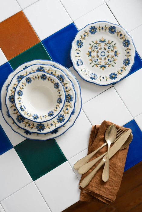 Hermia Tuscan Bloom Fulya Juego de Cena de 24 Piezas Multicolor
